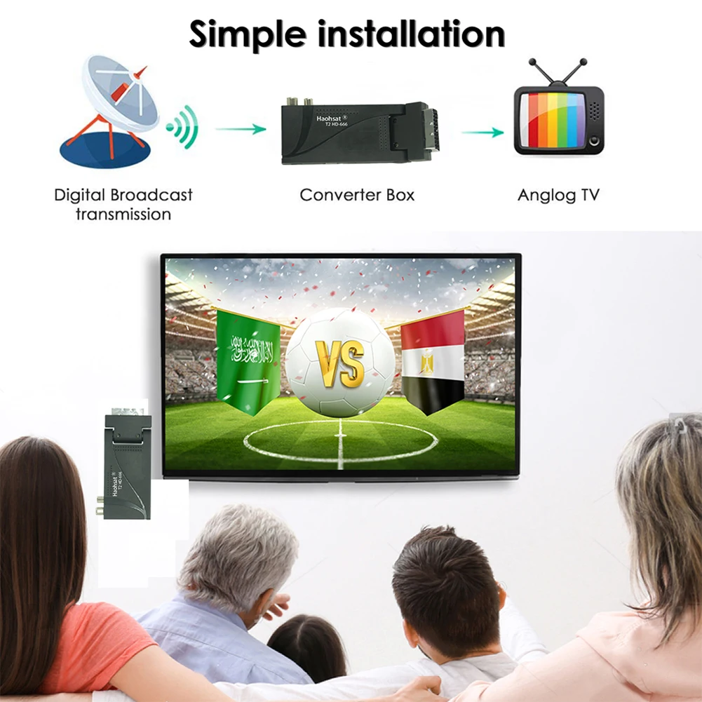 

DVB-T2 666 Scart HD H.265 T2 Digital TV Tuner DVB T2 H265 HEVC HD Decoder DVB T2 Terrestrial TV Receiver