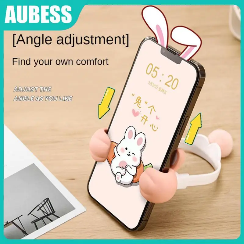 

Pinkycolor Meet A Variety Of Drama Chasing Postures Cute Cartoon Prevent Slipping Stick Rabbit Mobile Phone Holder 1 Bracket