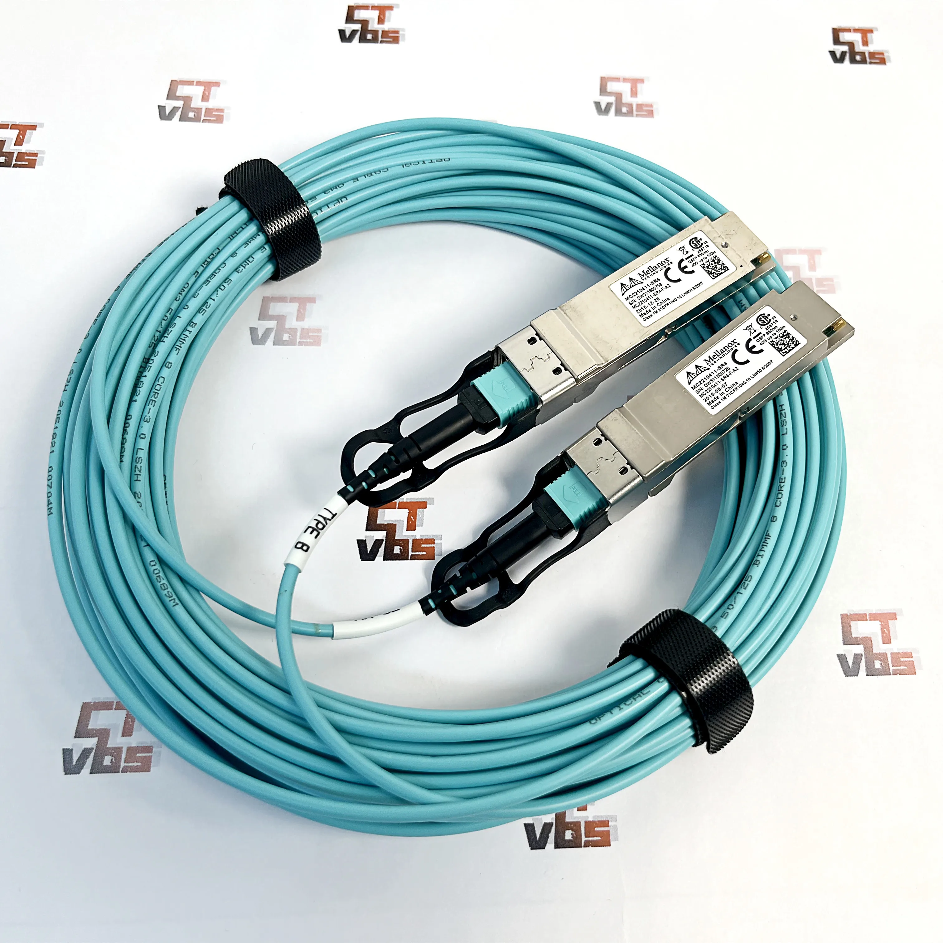 20M MPO Cable + 40Gb Transceiver 8 Fiber MPO-MPO Multi Mode Type B OM3 Fiber Optic Module+ Fiber Cable
