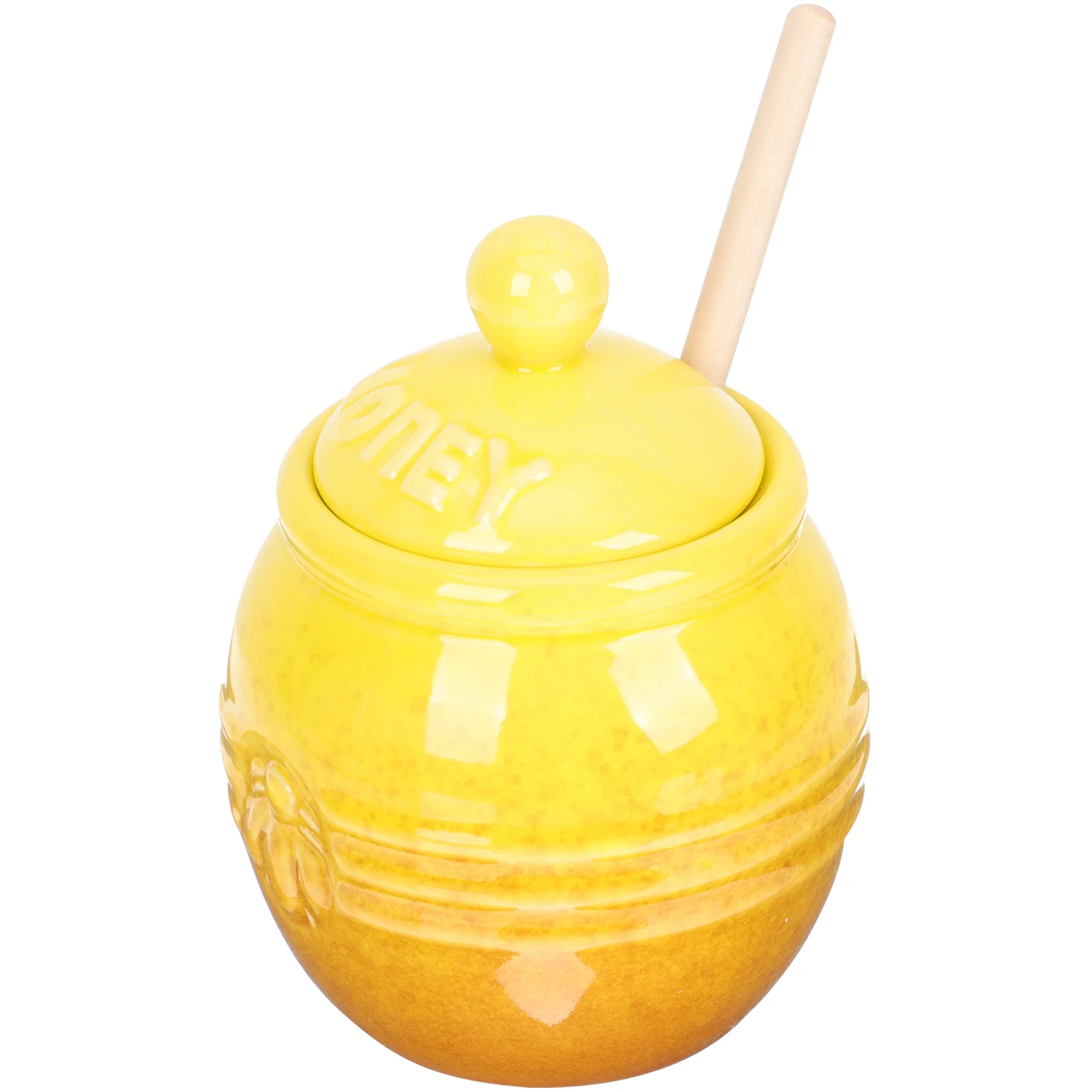 

Honey Jar Pot Ceramic Dispenser Dipper Storage Lid Holder Container Syrup Porcelain Stick Jars Set Canister Bottles Canning