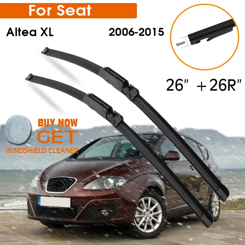 Car Wiper Blade For Seat Altea XL 2006-2015 Windshield Rubber Silicon Refill Front Window Wiper 26