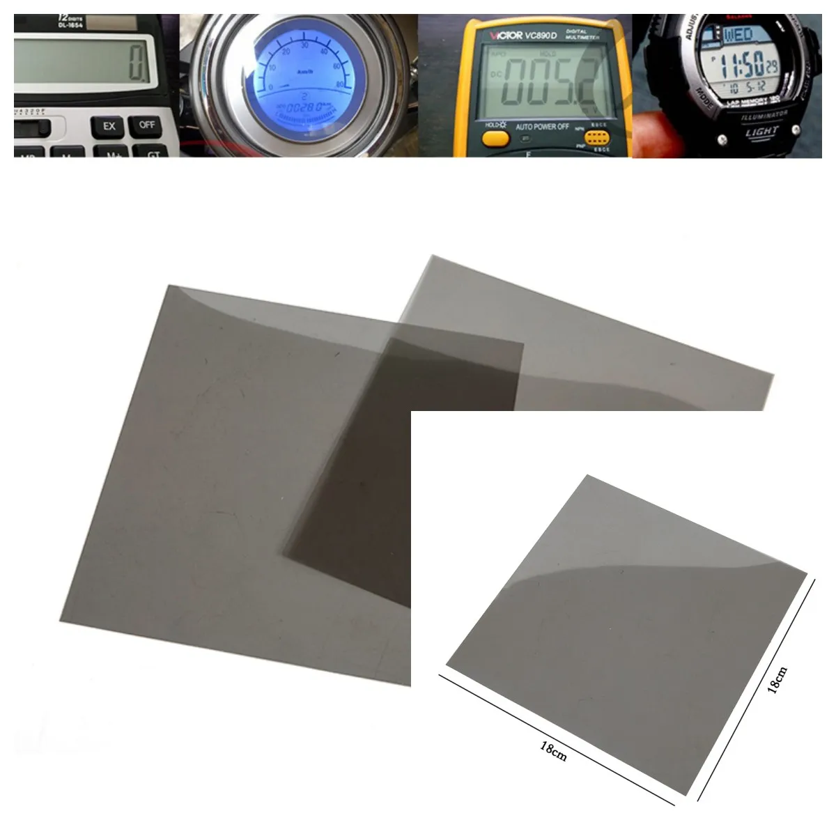 18 см x 18 см поляризационная горизонтальная поляризационная пленка Универсальная пленка для часов мультиметр калькулятор ЖК-дисплей инструменты для ремонта пленки