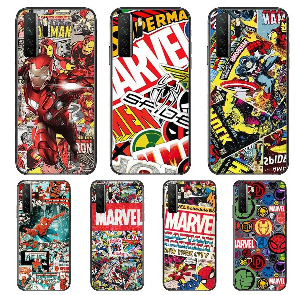 

Marvel Comics Logo Black Soft Cover The Pooh For Huawei Nova 8 7 6 SE 5T 7i 5i 5Z 5 4 4E 3 3i 3E 2i Pro Phone Case cases