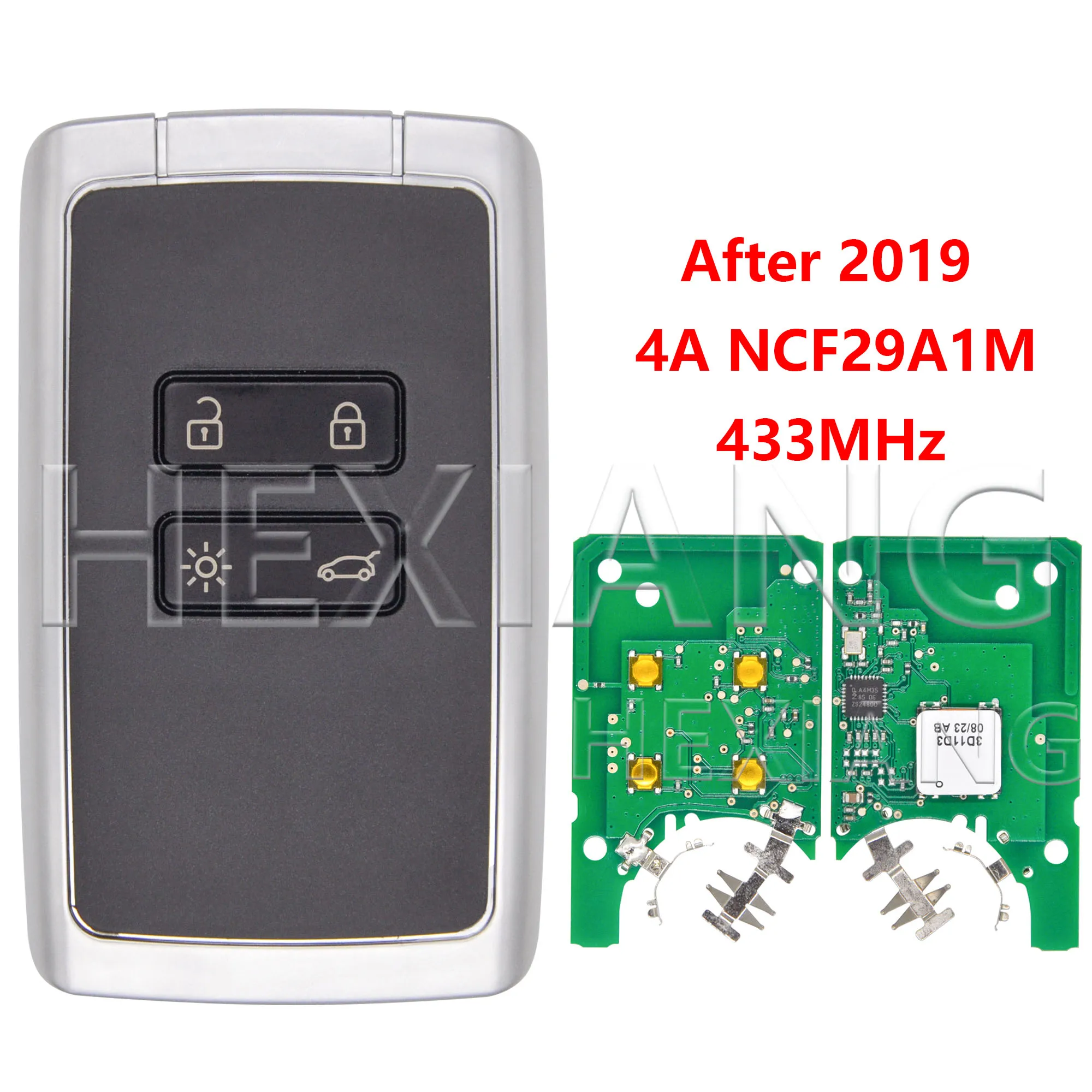 HE 4A PCF7953M NCF29AxM 433 МГц бесконтактный умный автомобильный дистанционный ключ для Renault Clio5 Megane4 Scenic4 Zoe2 Koleos2 Captur2 2016-2022+