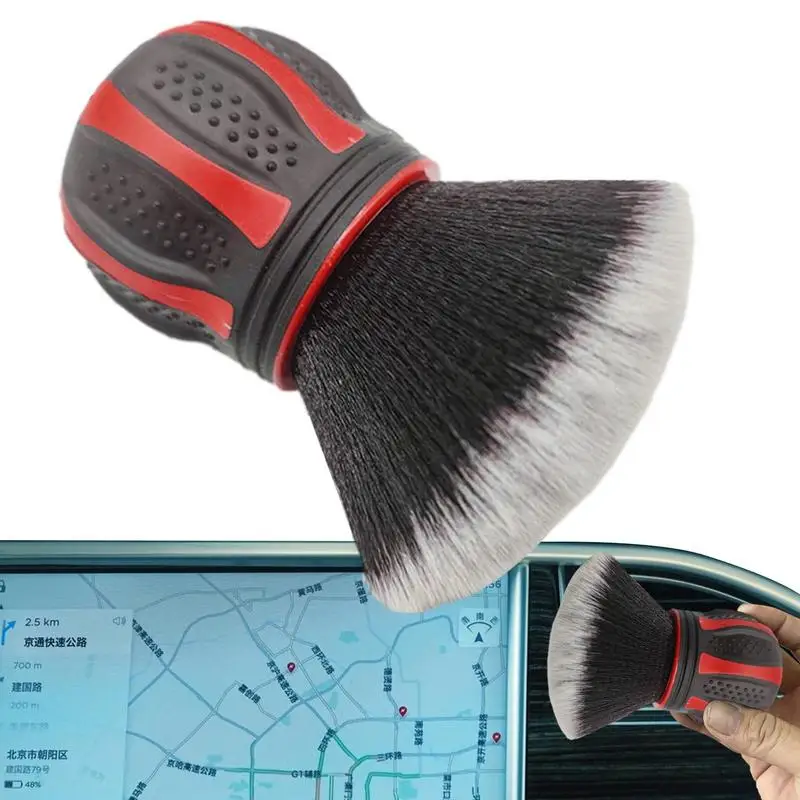 

Wheel Brush Ergonomics Auto Detail Cleaner For Elegant Surfaces Multifunctional Curved Design Dirt Dust Clean Brushes For