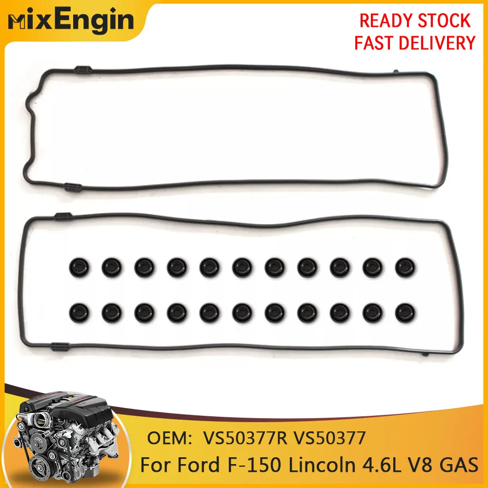 

Комплект прокладок крышки клапана двигателя подходит для Ford F-150 E-150 Mustang Lincoln Town Car Mercury Cougar 4,6L V8 GAS 91-02 VS50377R