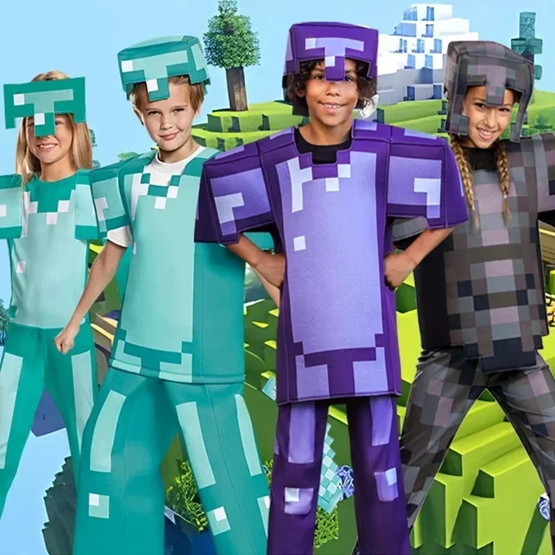 Новинка 2025 детский карнавальный костюм на Хэллоуин Deluxe My World Minecraftinglys наборы