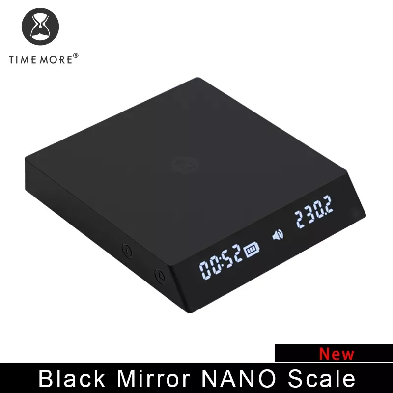 

TIMEMORE Store Black Mirror Nano Espresso Coffee Kitchen Scale NEW Weighing Panel With Time USB Light Mini Digital Give the mat