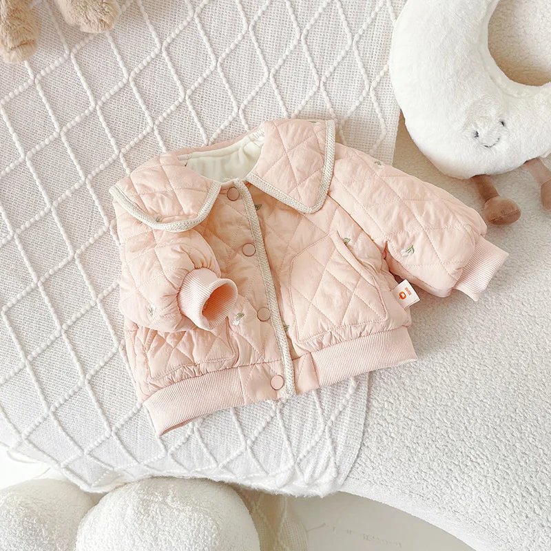 Зимнее длинное пальто для девочек с большим меховым воротником бархатное