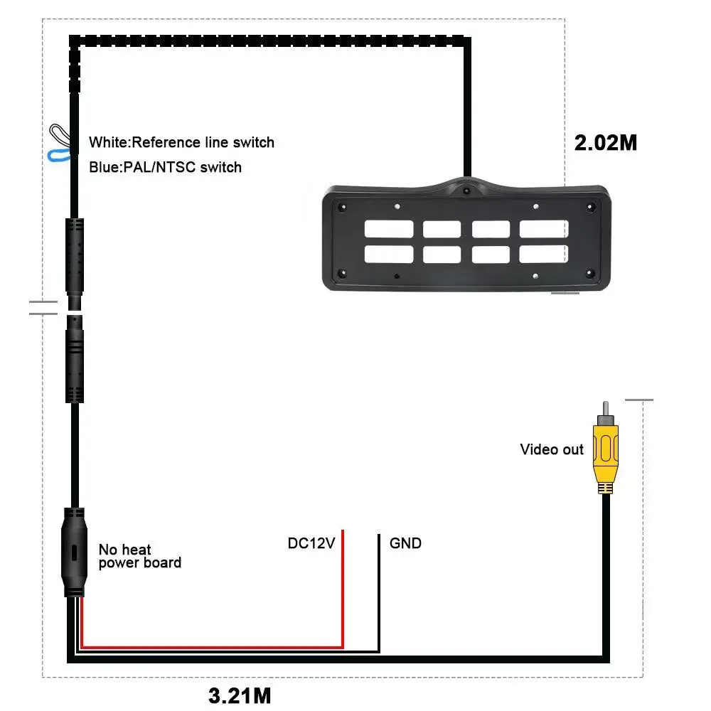 Передний бампер автомобиля кронштейн для номерного знака опорная рамка HD камера