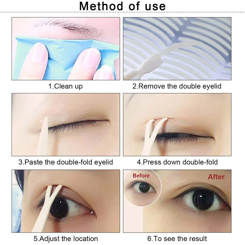 1056PCS Invisible Eyelid Tape Sticker for Eyelids Self-Adhesive Double Eyelid Stickers Waterproof Eye Strips Makeup Tools