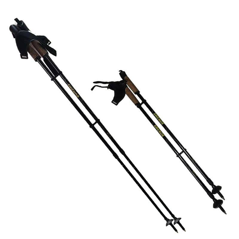 

2pcs Telescopic ski poles Aluminum Alloy Hiking Poles Crutches Adjustable Walking Cane Trekking Camping Stick For Nordic