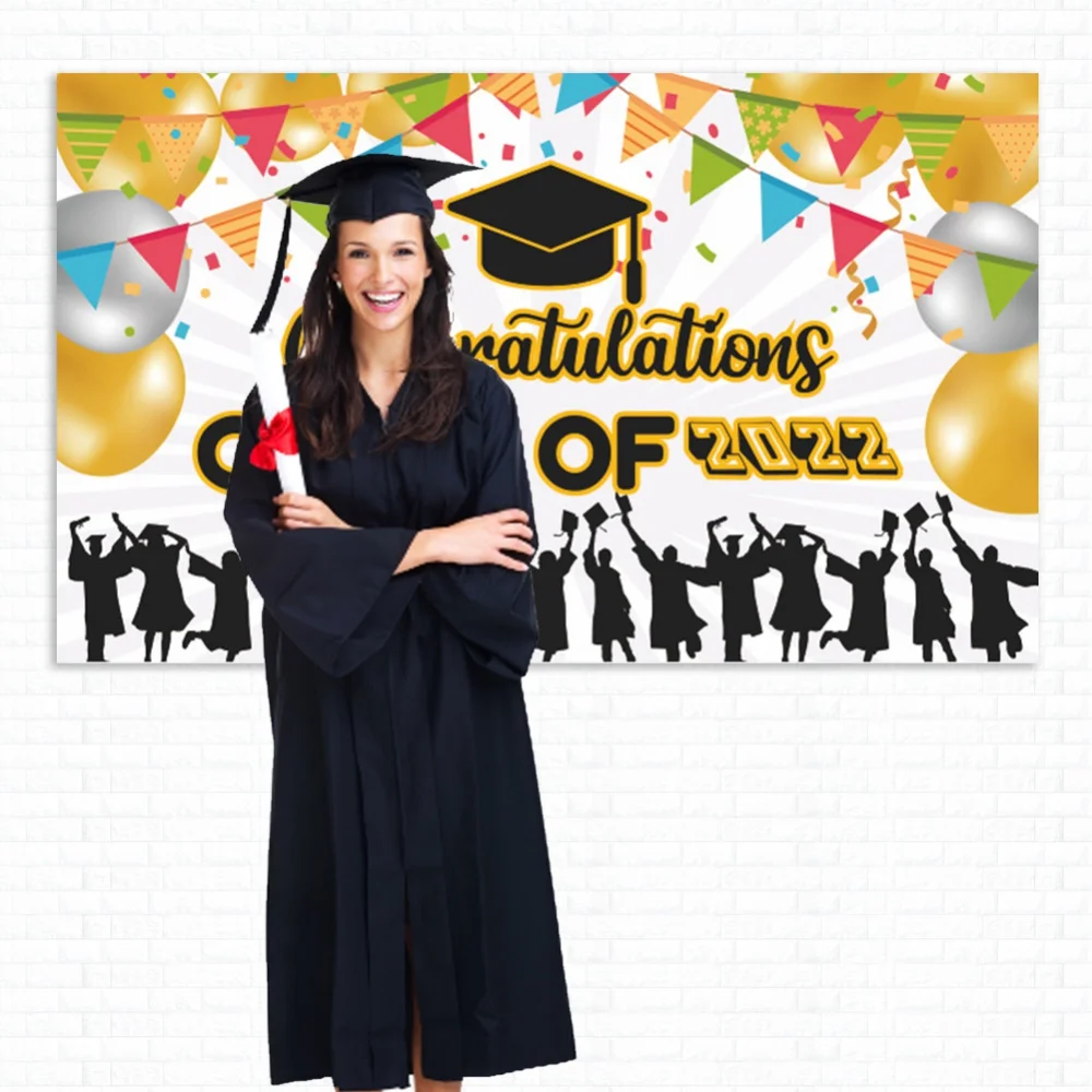 

2022 Graduation Season Banner Decoration Party Supplies Large Hanging Swirls Favors Class Decoration Supplies