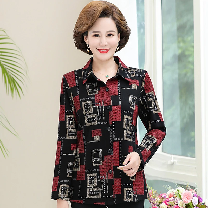 

Женская рубашка с длинным рукавом, Повседневная Свободная блузка с отложным воротником, элегантный винтажный топ с принтом, весна-осень 2023