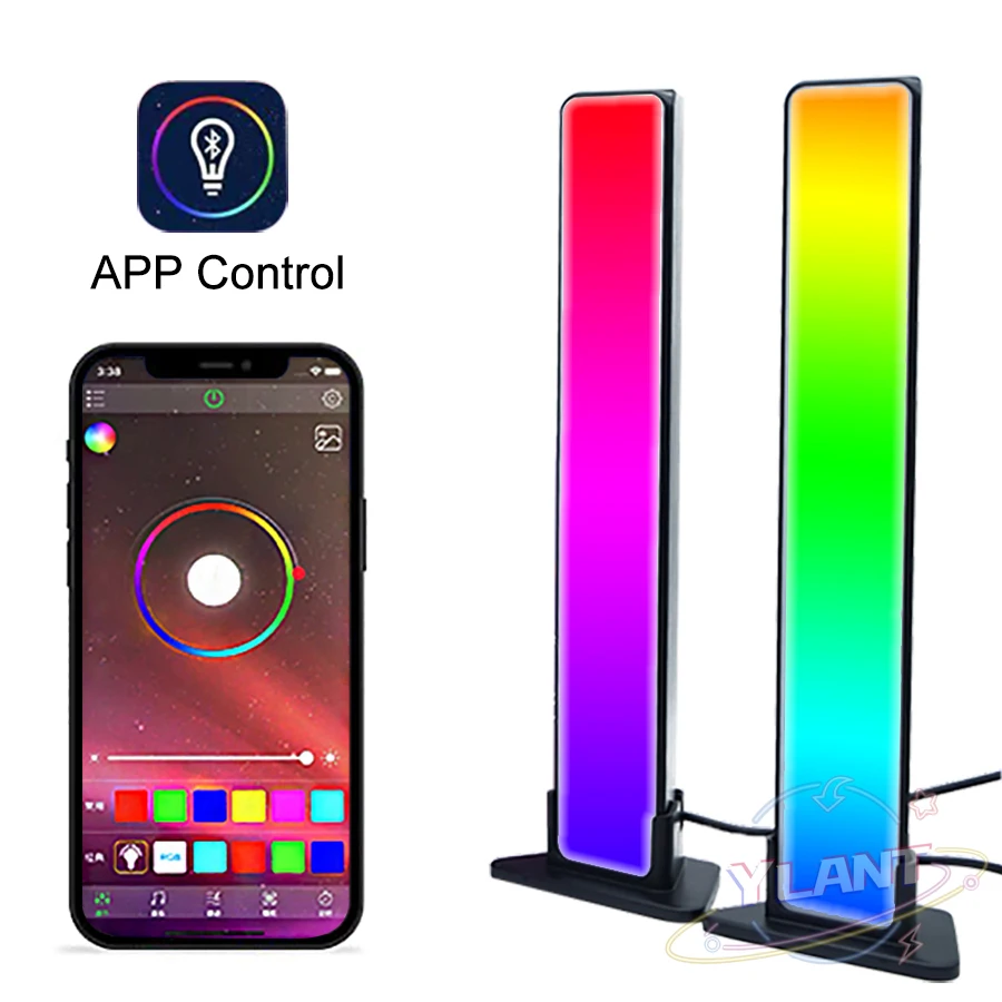 

Светодиодная лента RGB с музыкальным управлением, декоративный светильник для дома, прикроватного столика, игрового ТВ