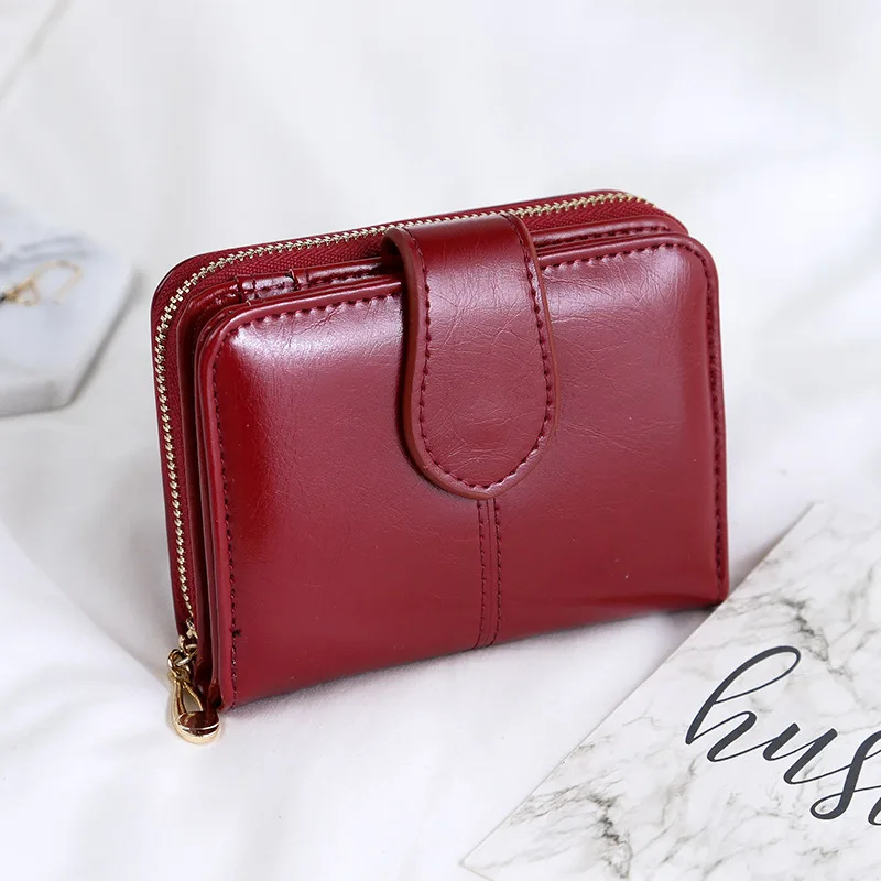 

Simple Fashion Zipper Bag New Solid Color Leather Small Wallet Women's Short Wallet 2022 New Zero Wallet Small And Simple
