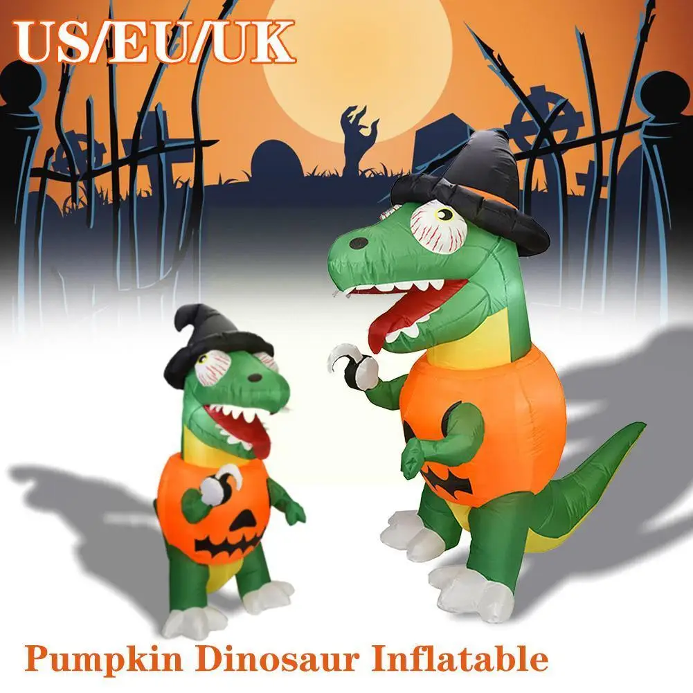 

Halloween Inflatables Dinosaur Pumpkin Decoration Blow Built-in Lighted Blower Halloween Yard LED Decorations Decoration Fo J9R8