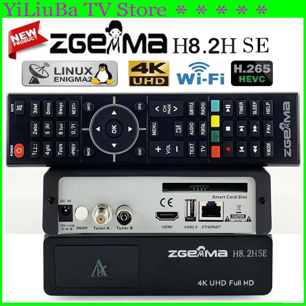 Фото Оригинальный】Новейший 2026 года Zgemma H8.2H SE Linux Enigma2 DVB-S2X+DVB-T2/C Linux спутниковый кабельный эфирный 4K UHD ресивер с поддержкой CA №1
