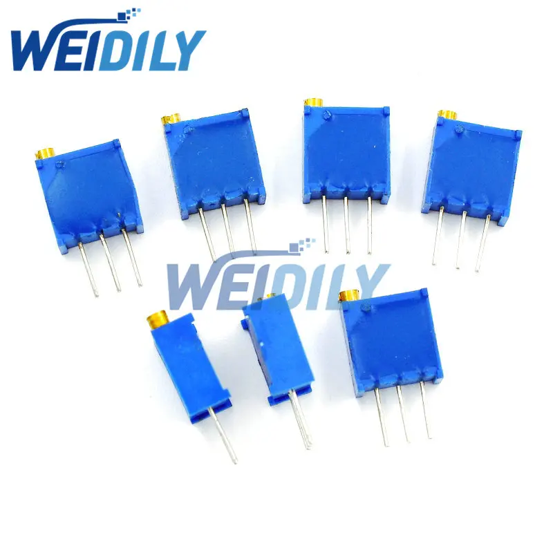 10 шт. 3296 Φ 103 10K Ohm 3PIN plug-in 3296W оптовая продажа электронный | Электронные компоненты и