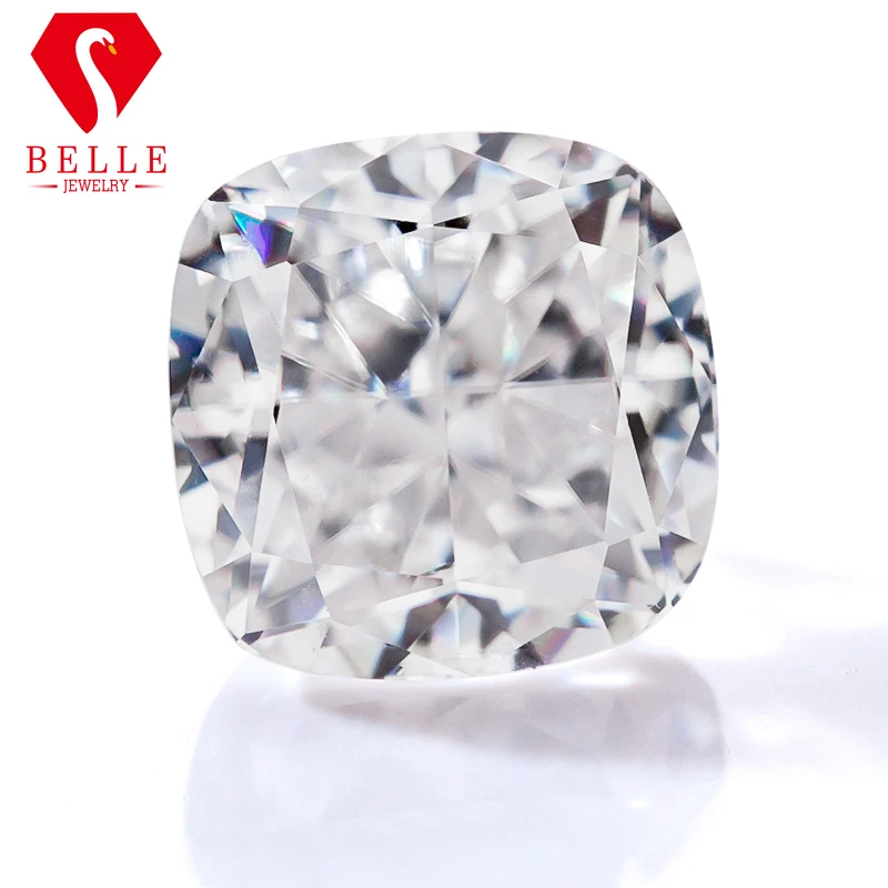 BELLE Crushed Ice D Color Cushion Cut Свободный муассанит VVS1 GRA Сертифицированные Лидер продаж