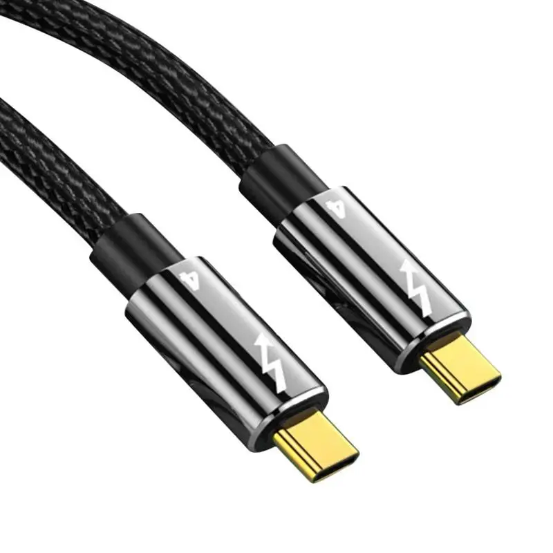 Кабель передачи данных PD 40 Гбит/с, 100 Вт, 5 А, кабель для быстрой зарядки USB Type-C на Type C ForThunderbolt, кабель 4 8K, Высокоскоростная передача данных Кабель передачи данных PD 40 Гбит/с, 100 Вт, 5 А, кабель для быстрой зарядки USB Type-C на Type C ForThunderbolt, кабель 4 8K, Высокоскоростная передача данных