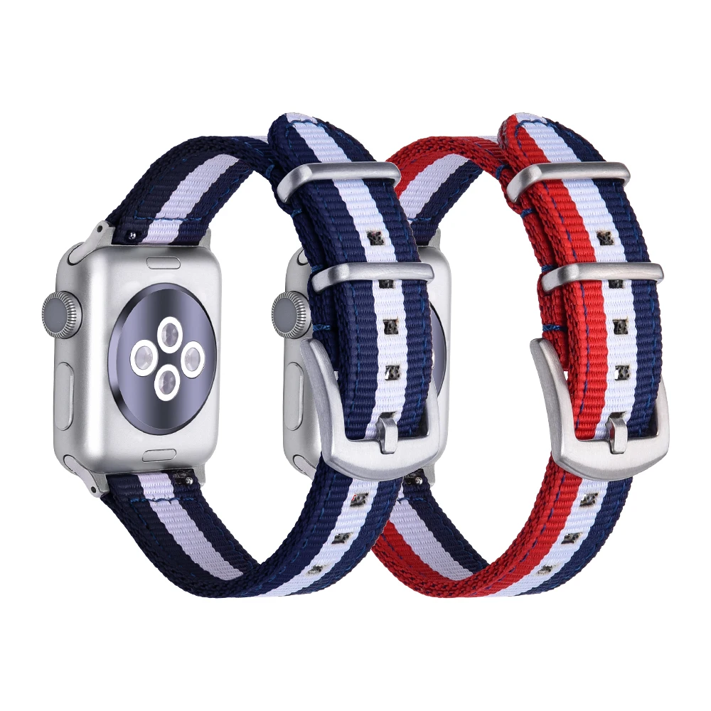 

Nylon Straps For Apple Watch 8 Band 49mm 45mm 44mm 42mm Double Layer Nylon Belt Bracelet iWatch Serie 4 5 SE 6 7 41mm 40mm 38mm