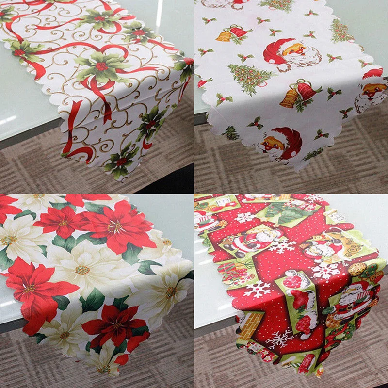 

Christmas Vintage Table Runner Placemats Mat Set Wedding Party Banquet Decor Table Flag Dinner Home Textile