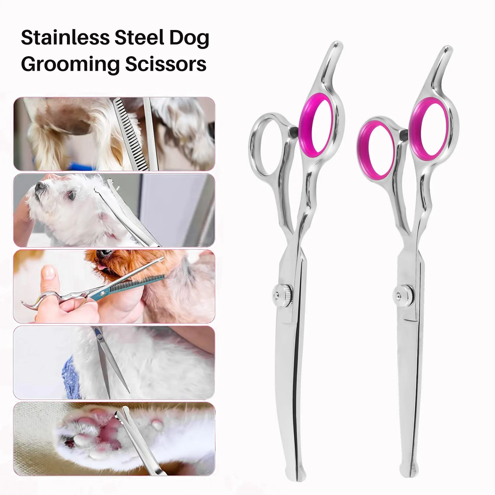 Набор ножниц для груминга домашних животных с безопасным круглым наконечником