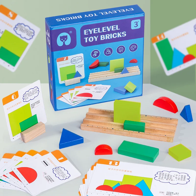 

NEW 3D Building Blocks Kids Early Educational Bricks Wooden Stack Block Sets Color Shape Recognize Toys Sets Gifts for Children