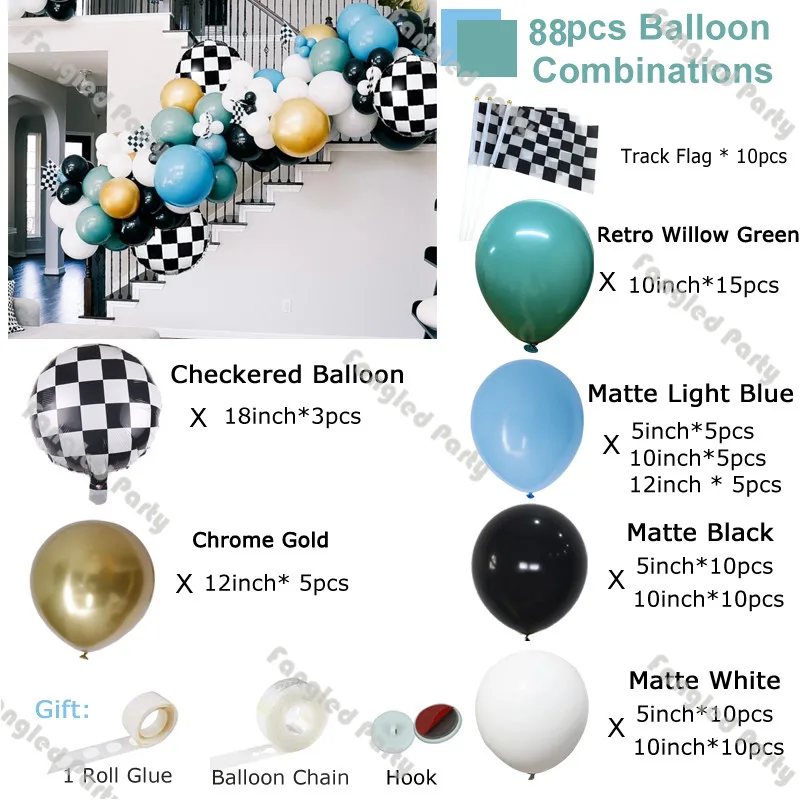 88 шт. детский гоночный автомобиль в стиле ретро |