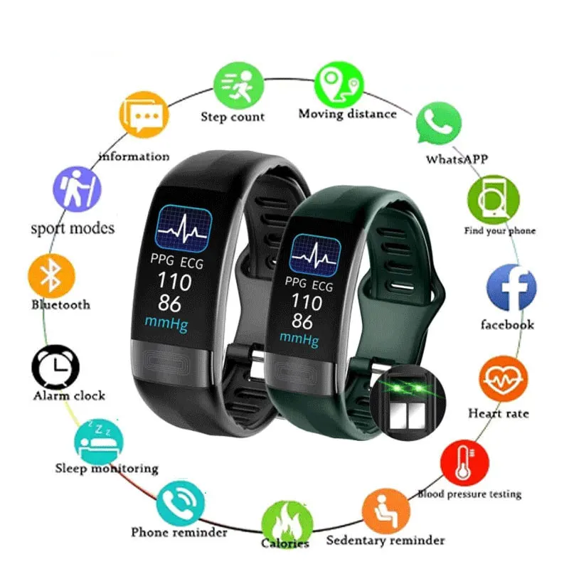 

2022 New P11 Plus Smart Bracelet Blood Pressure Heart Rate Monitor Band Fitness Tracker Pedometer Waterproof Sport Smartband