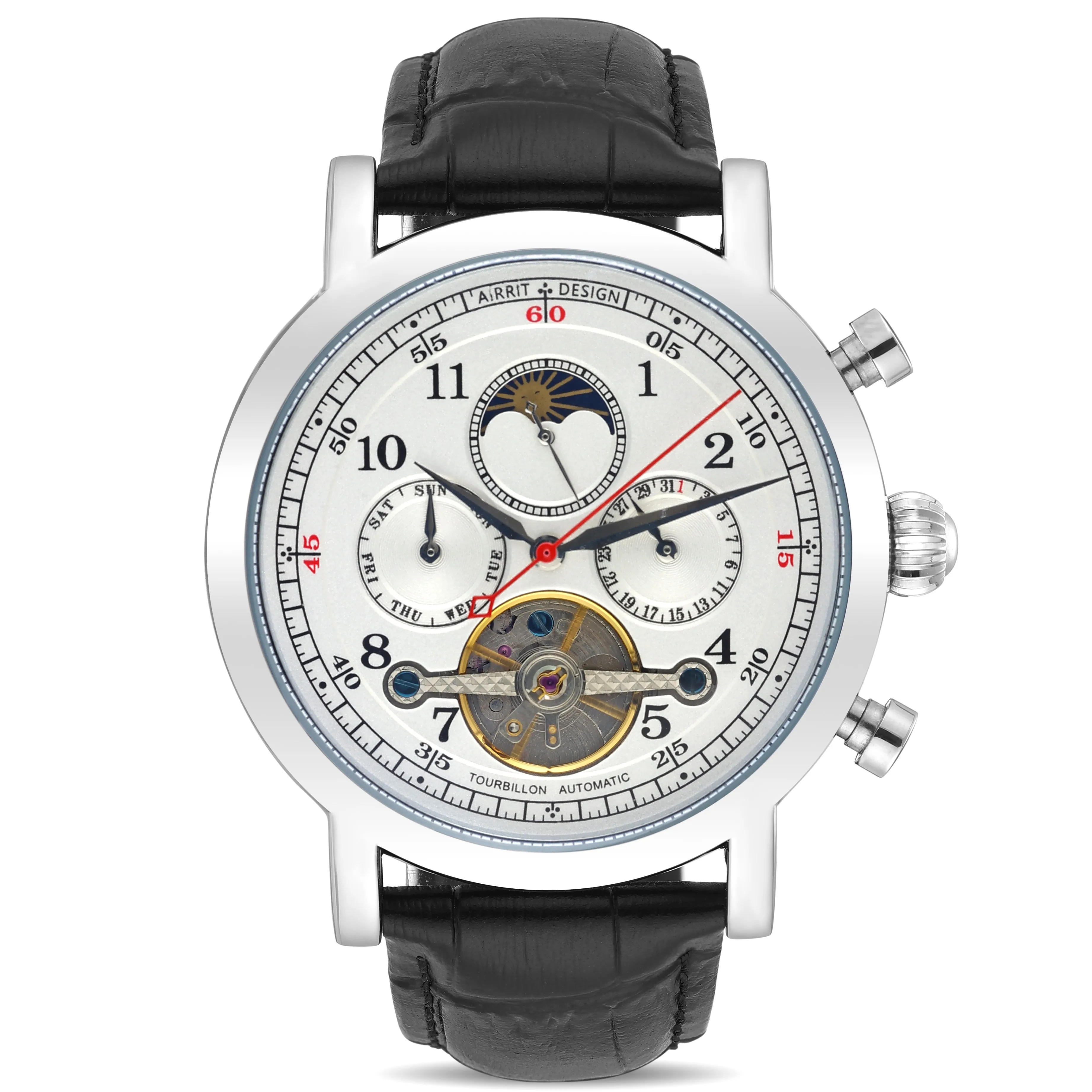 

AIRRIT Business mechanical watches Casual Waterproof Automatic Watch Men's Watch Leather Fashion Sports Diving Watch for Men