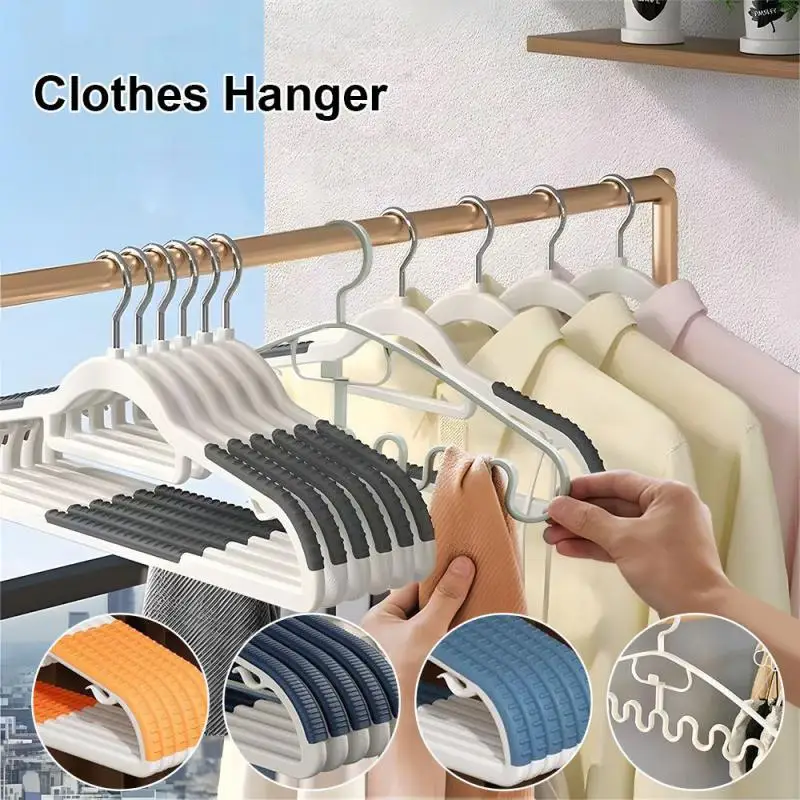 

Hangers Set Wardrobes Organizer Shelf for Clothes Anti-slip Hangers Waves Multi-port Support Hangers Plastic Organization