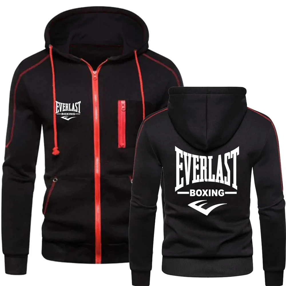 Мужская спортивная одежда EVERLAST 2024 модная толстовка с капюшоном и буквенным