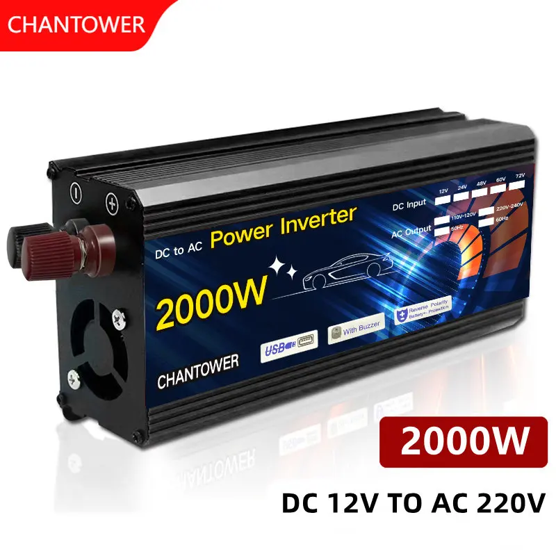 

Solar Inverter DC 12V To AC 220V 2000W 3000W 4000W Modified Sine Wave Inverter Voltage Transformer Power Converter Car Inverter