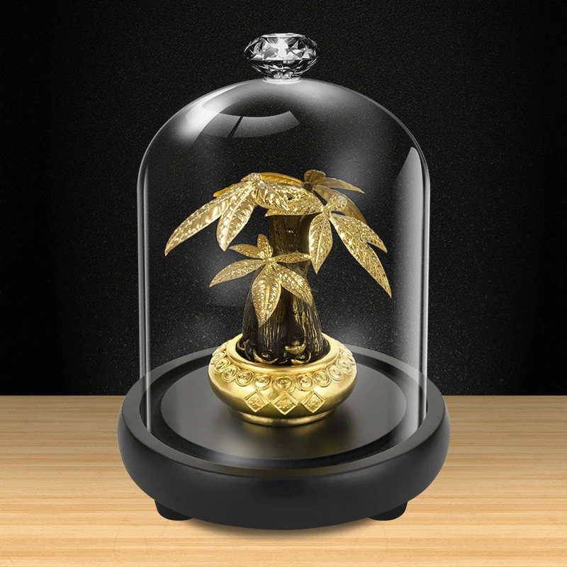 

Gold Foil Fortune Tree OrnamentWine Cabinet Decoration Home Living Room Office for Lucky Money Creative Opening Gift Handicraft