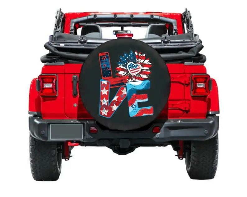 

Spare Tire Cover, American Sunflower, Jeep Tire Cover, Jeep Girl Car accessories, Road Trip Accessories, Jeep Accessories, Ameri