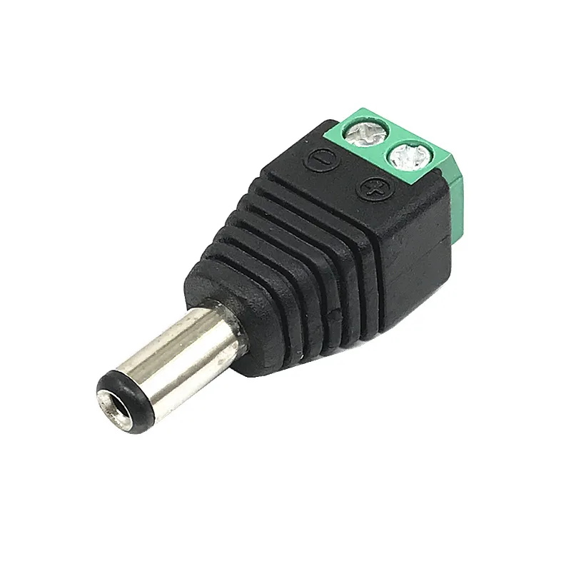 

5pcs green Male + Female 12V 2.1x5.5MM DC Power Jack Plug Audio AUX free welding socket Connector