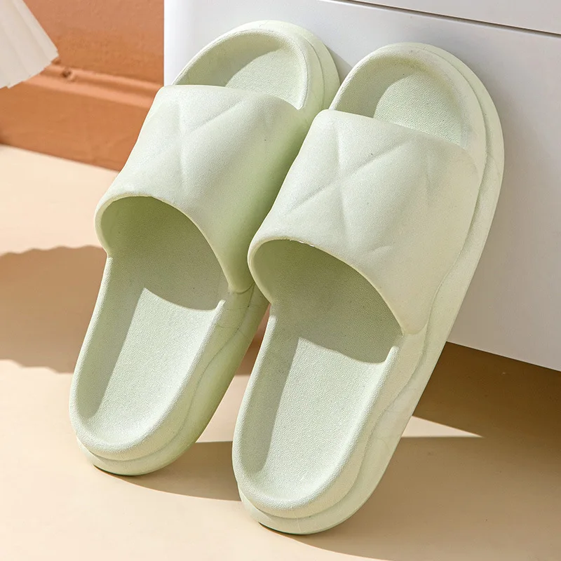 2023 New Summer Women Thick Platform Bathroom Home Slippers Men Soft Sole Eva Indoor Slides Female Sandals Non-Slip Flip Flops