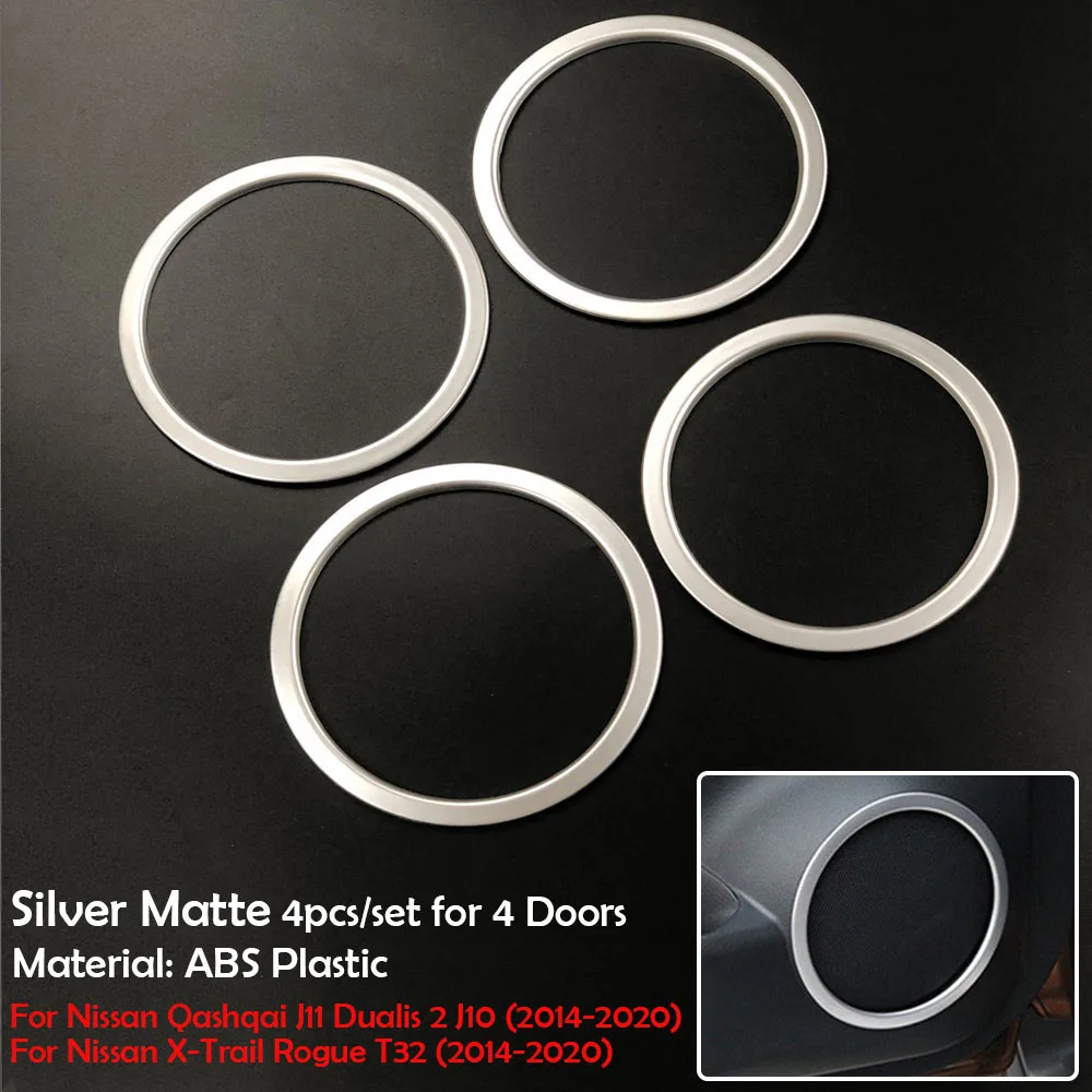 

Car Accessories ABS Chrome Trim Decoration Speaker Ring Sticker Cover For Nissan Qashqai J10 J11 Dualis 2 X-Trail Rogue T32