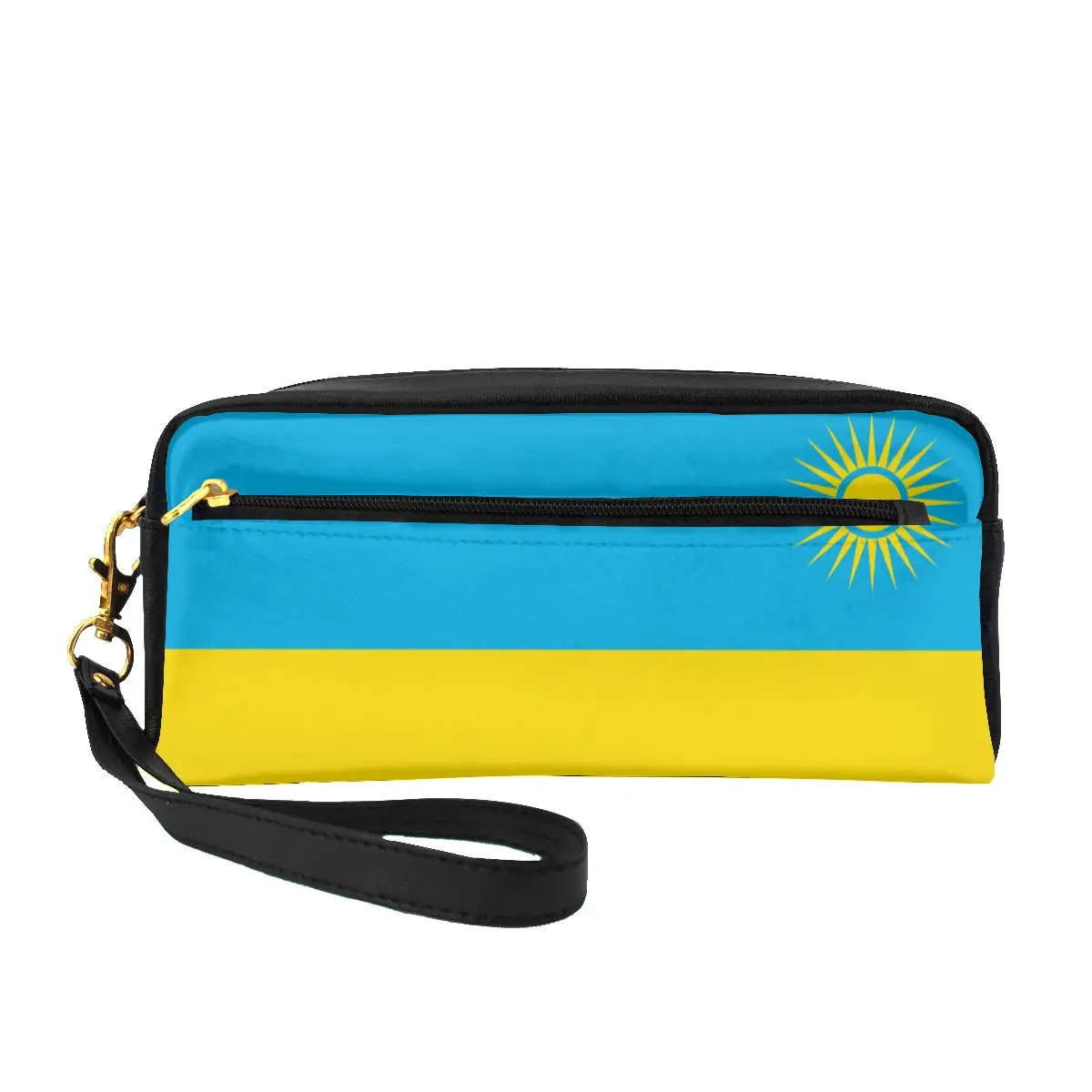 

Cosmetic Case Makeup Pouch Bag Rwanda Flag Toiletries Bag Small Handbag Pen Pencil Case