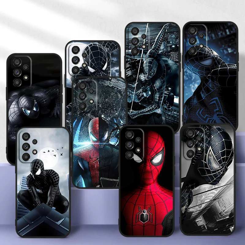 

avengers spiderman cool For Samsung Galaxy A73 A52S A72 A71 A52 A51 A22 A12 A32 A21S 4G 5G Silicone Soft Black Phone Case