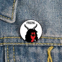 hellfire club freak pin custom funny brooches shirt lapel bag eddie munson badge enamel pins for lover friends