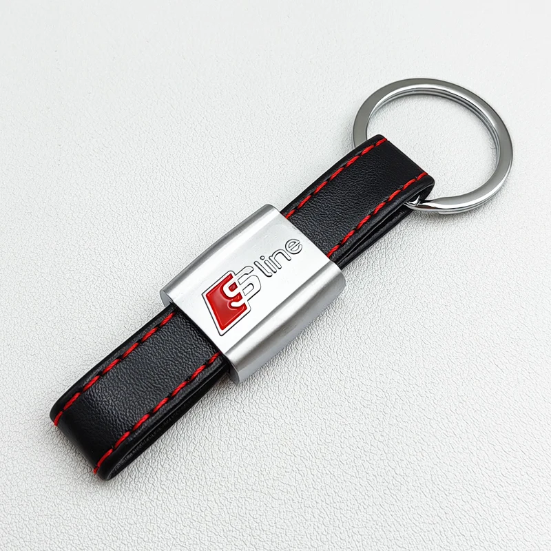 

2024 кожаный брелок с логотипом S Line, автомобильный брелок для Audi A1 A2 A3 A4 A5 A6 A7 A8 RS S 3 4 5 6 7 Q2 Q3 Q5 Q7 Q8 TT брелок