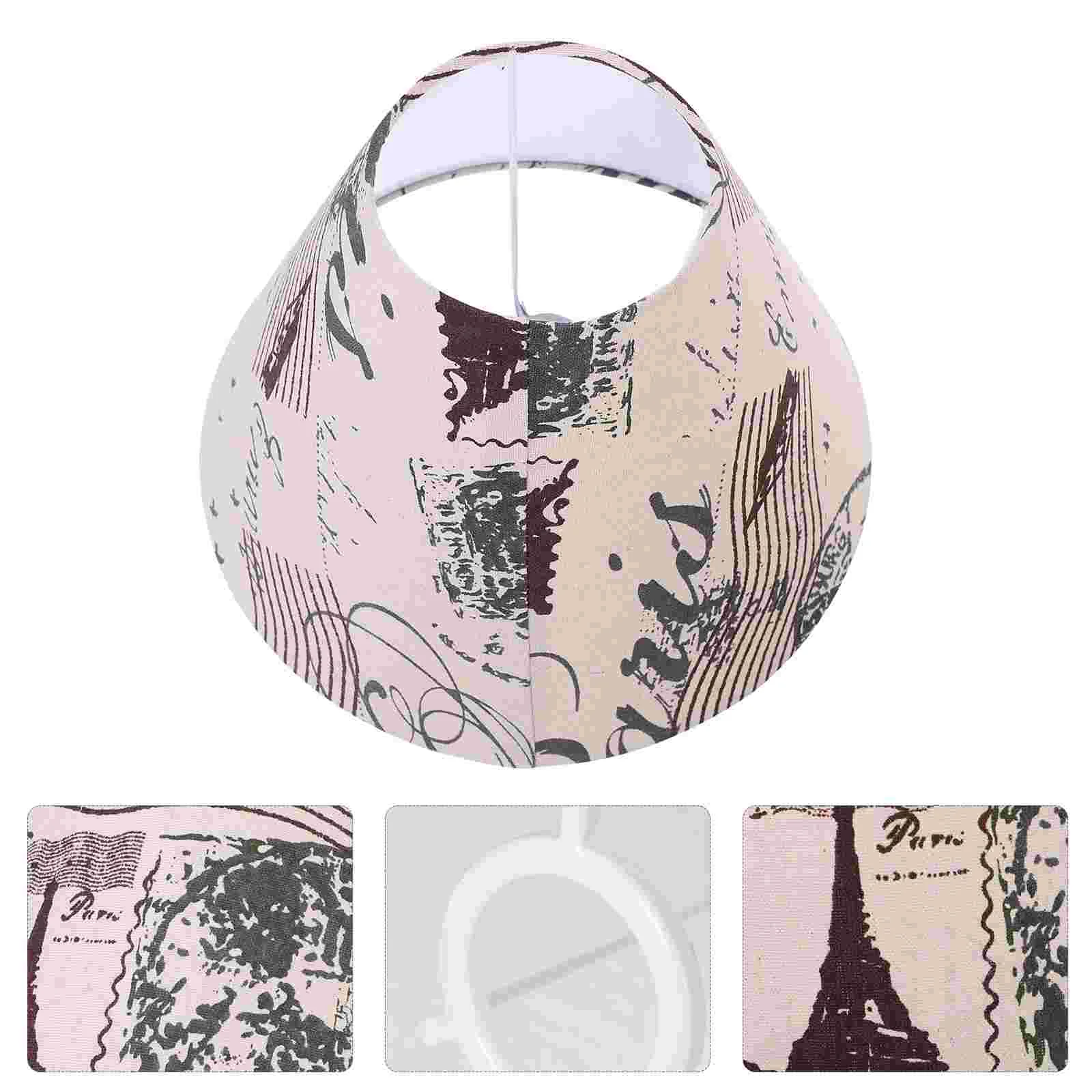 

Lamp Shade Lampshade Printed Table Light Cover Fabric Shad Bell Linen Wall Hanging Golden Replacement Royal Floor Corner Cloth