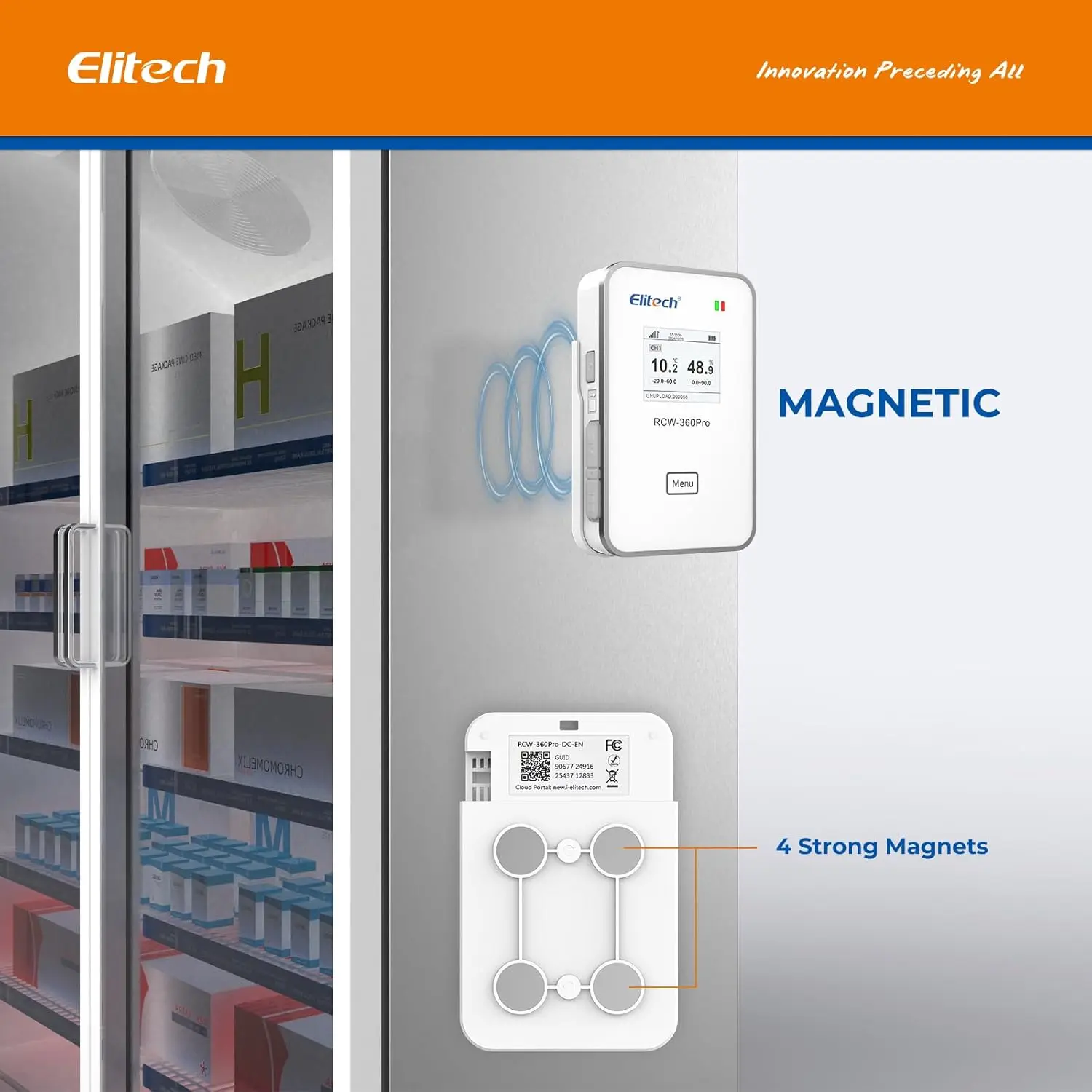 Elitech 4G CellularWiFi USB-регистратор данных температуры и влажности с датчиком 5 м (-40~176F0~100%RH) и облачным мониторингом в реальном времени (art.: 3920db53fd134) - 3920db53fd134