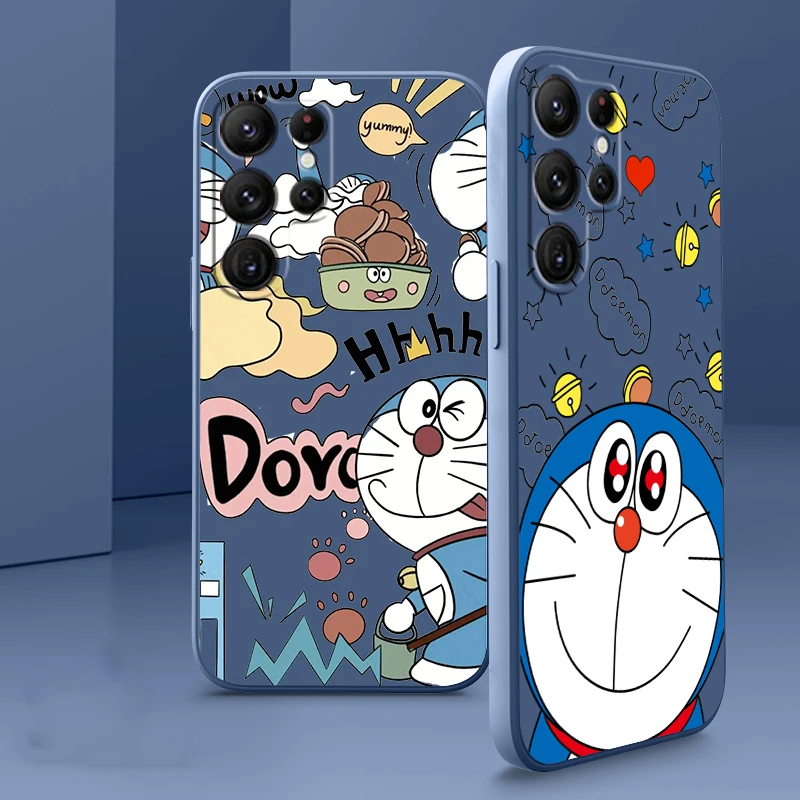 

Doraemon Anime Cartoon Art Phone Case For Samsung Galaxy S22 S21 S20 FE S10 Note 20 Plus Lite Ultra 5G Armour Liquid Rope Cover