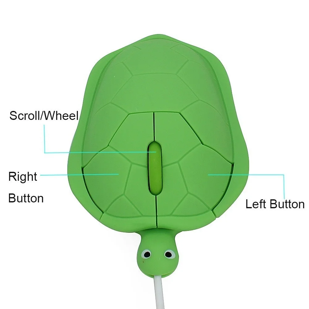 Компьютерная мышь CHYI в форме черепахи Оптическая Проводная креативная