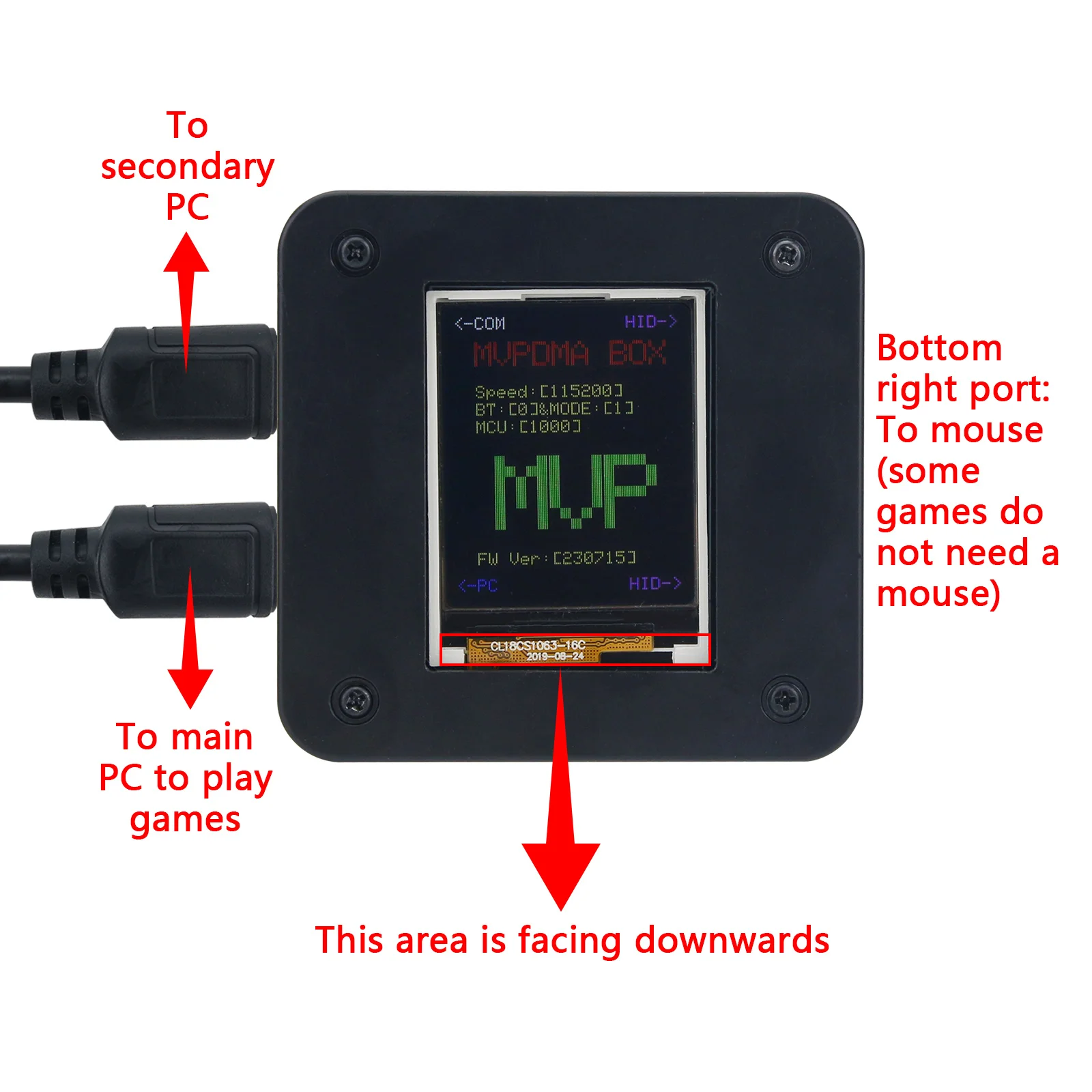 

HAMGEEK MVPDMA BOX B + (Pro) клавиатура мышь контроллер клавиатура мышь макро с экраном для DMA Dual компьютера VS Kmbox