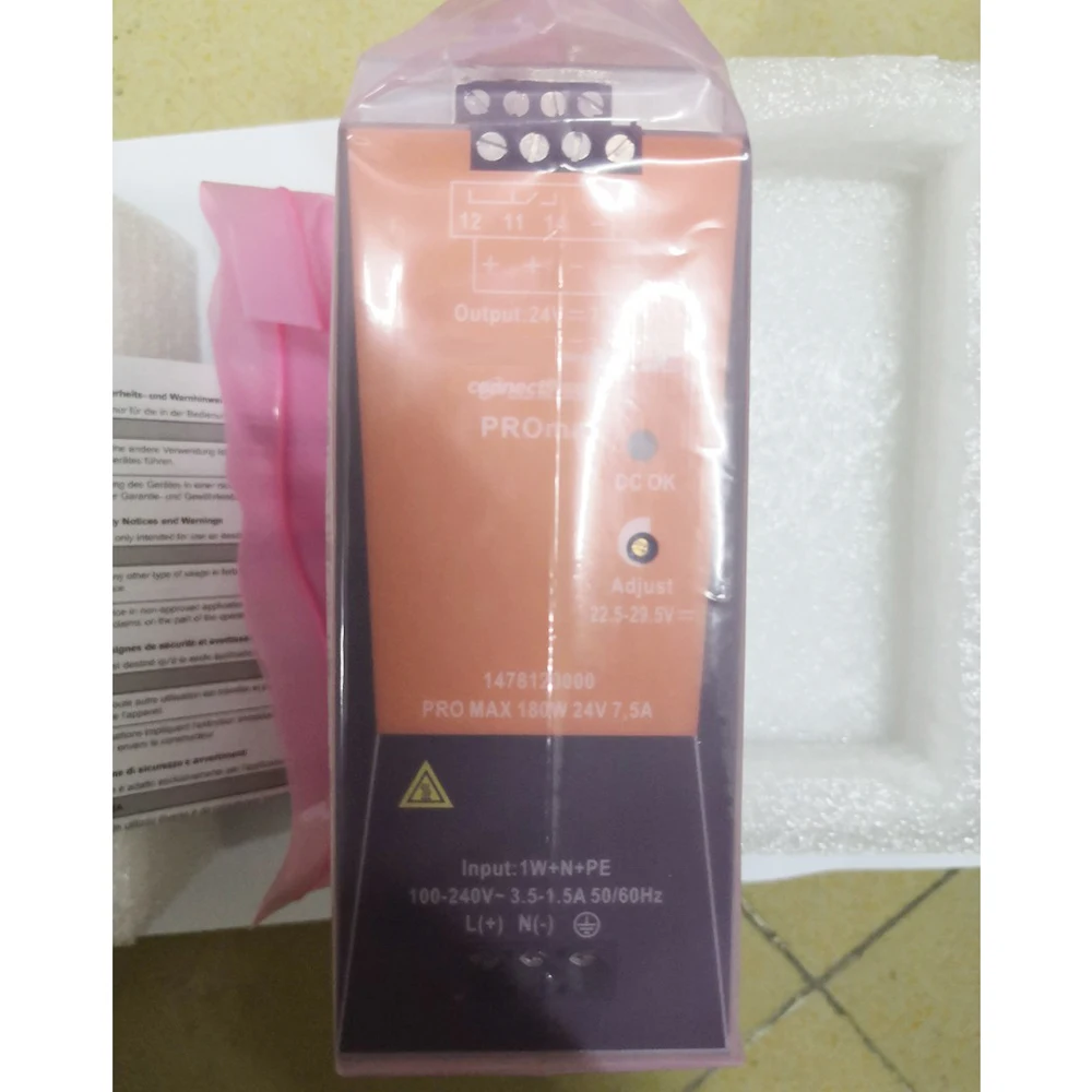 Новый импульсный источник питания PRO MAX 180 Вт 24 В 1478120000 а для Weidmuller